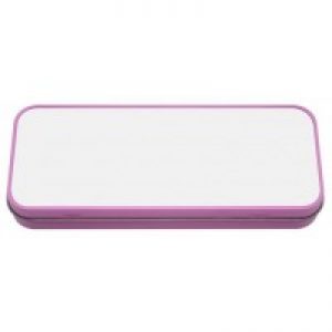 sublimation blanks pencil tin pink